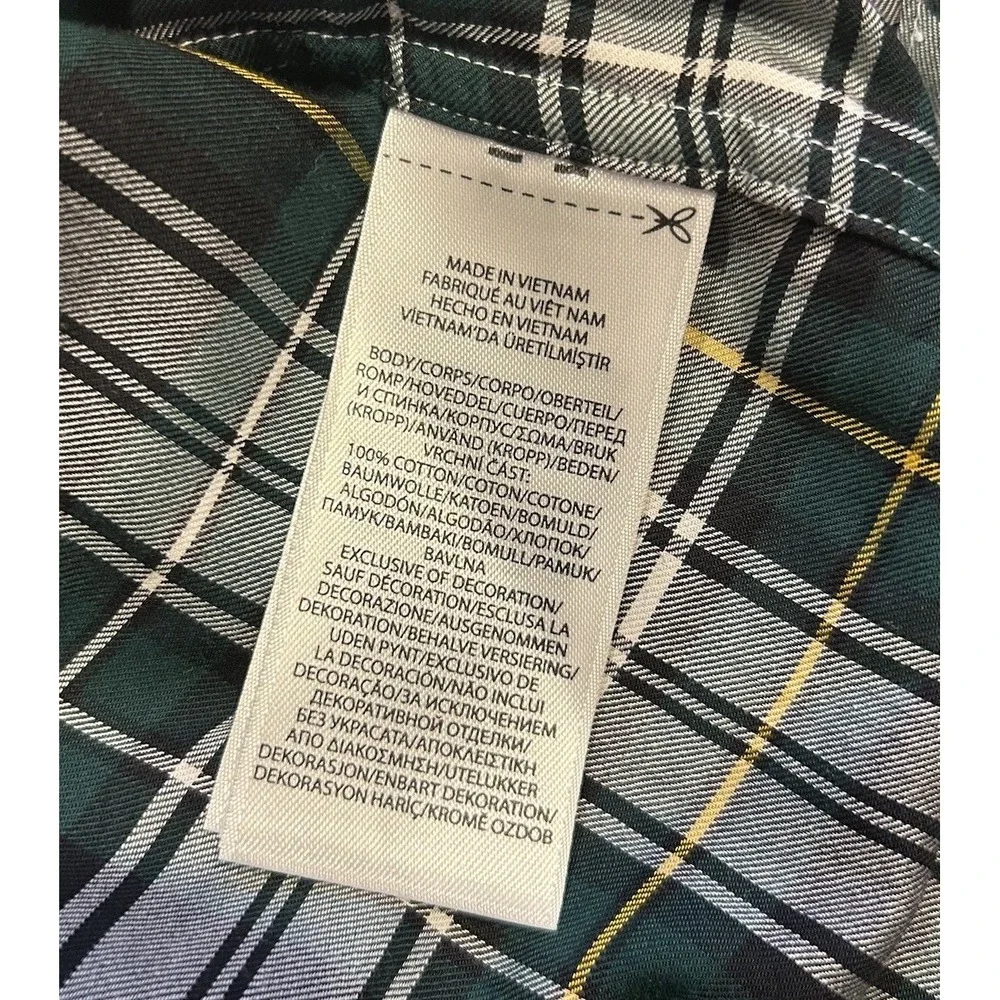 Polo Ralph Lauren Performance Green Flannel‎ Plaid Shirt Mens 4XLT